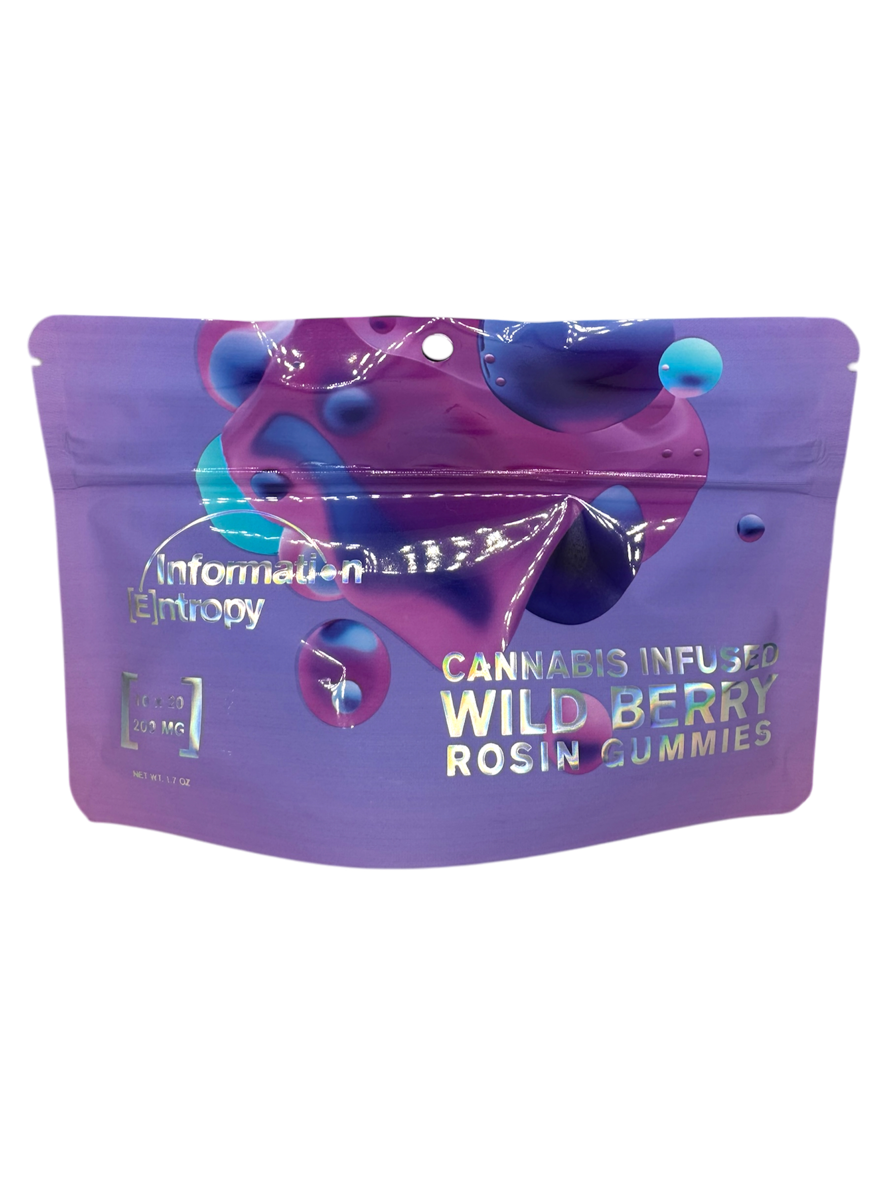 Photograph of product: 200mg Wild Berry Rosin Infused Gummies