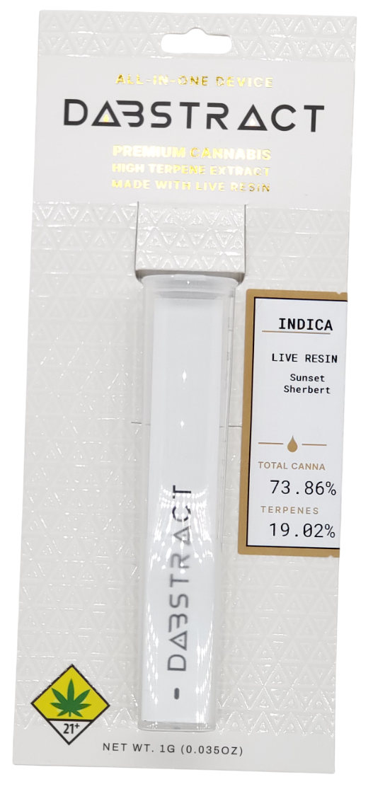 Photograph of product: Dabstract VAPE Sunset Sherbet Disp 1g