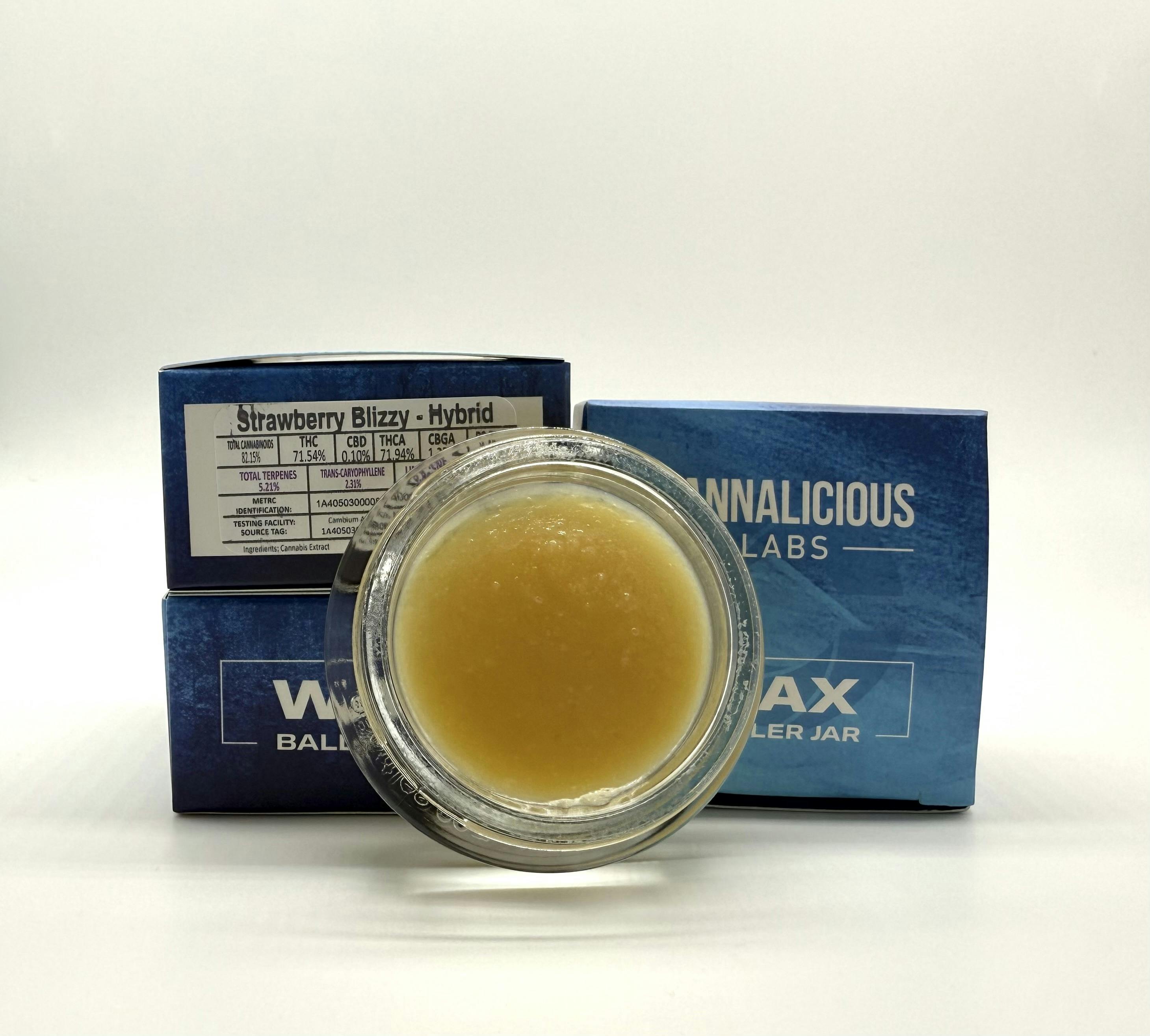 Photograph of product: Cannalicious - Baller Jar - Strawberry Blizzy