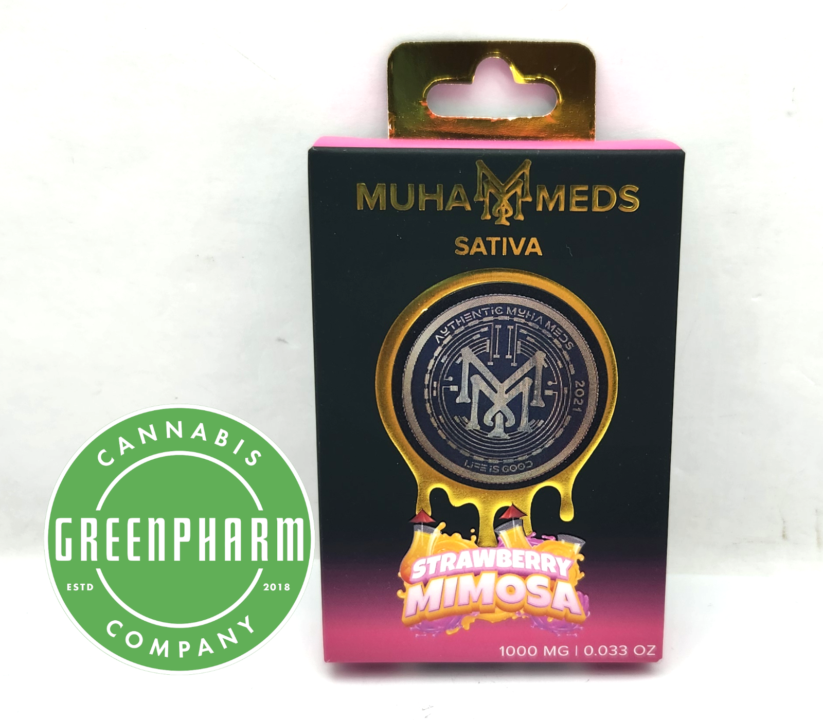 Photograph of product: Vape | Muha Meds | Strawberry Mimosa 510 Vape