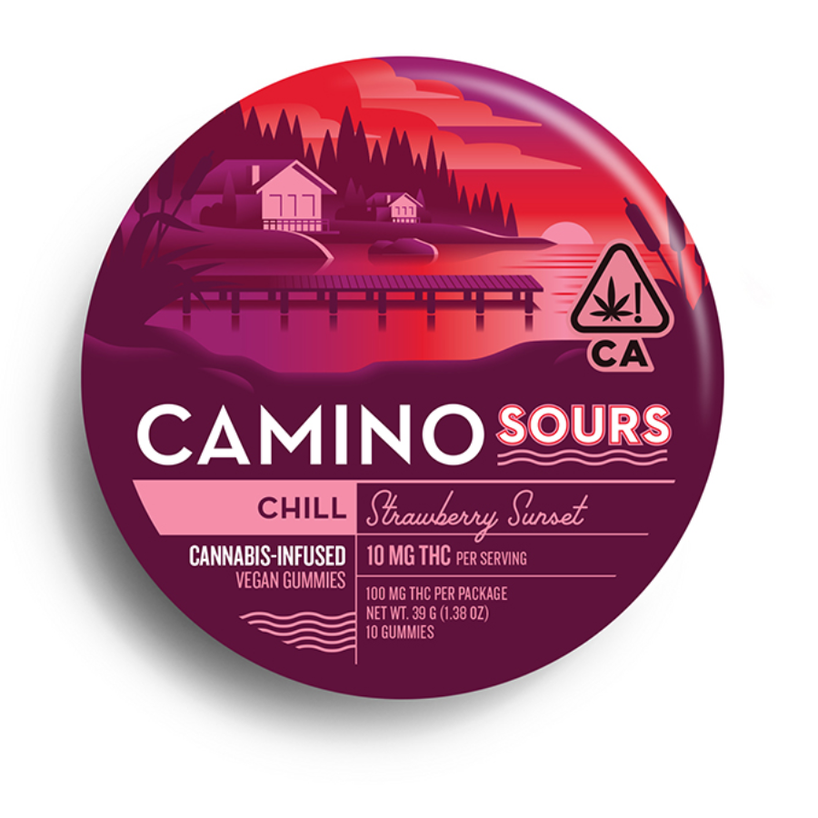 Photograph of product: Camino Sours Strawberry Sunset [I] 100mg Gummies