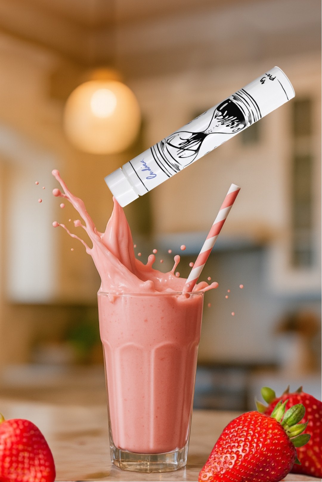 Photograph of product: (the) Essence J's - Strawberry Milkshake - 1g Pre-Roll