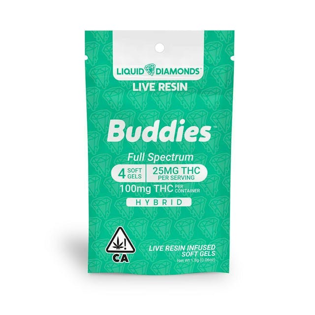 Photograph of product: Hybrid 4 Liquid Live Resin Soft Gels Capsules | 25mg TH-oui - 