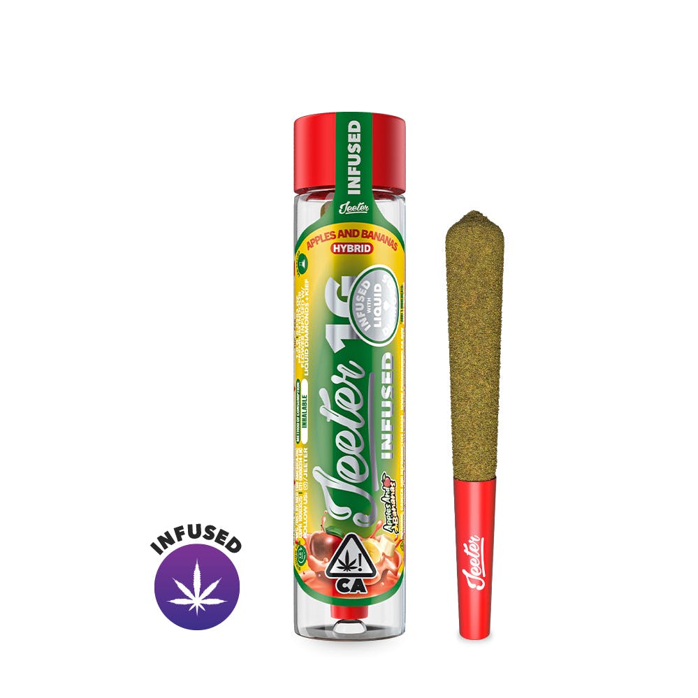 Photograph of instaPanelPhoto: JEETER - INFUSED PREROLL (ROSIN ENHANCED DIAMONDS) - HYBRID - APPLES & BANANAS