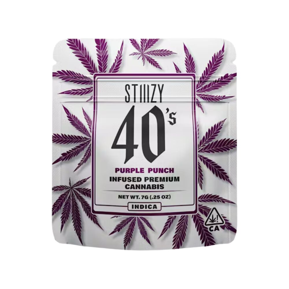 Photograph of product: PURPLE PUNCH 40's INFUSED MYLAR 7G - STIIIZY