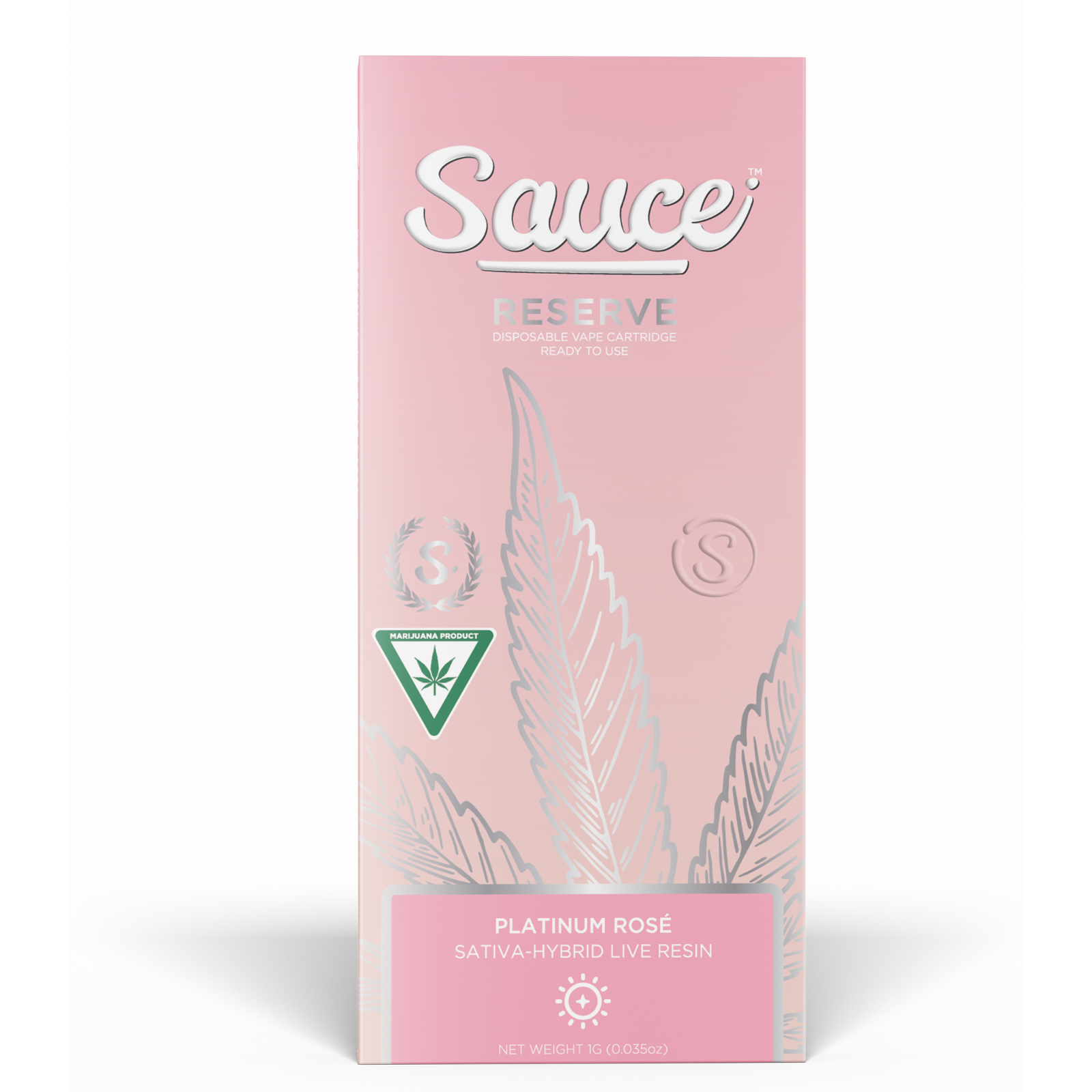 Photograph of Product: Sauce Reserve | 1g Live Resin Disposable | Platinum Rose