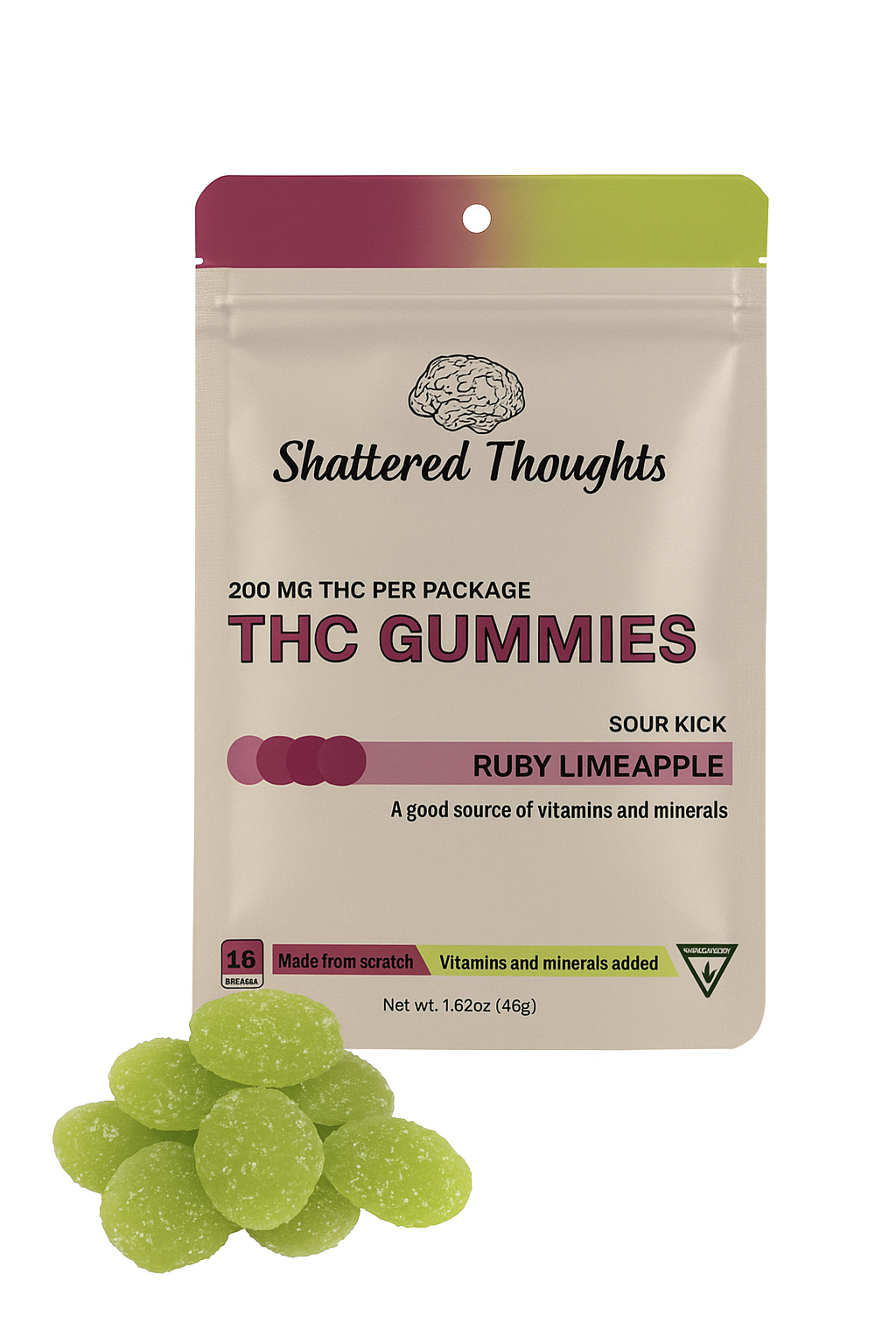 Photograph of product: Ruby Limeapple | 200MG Gummies