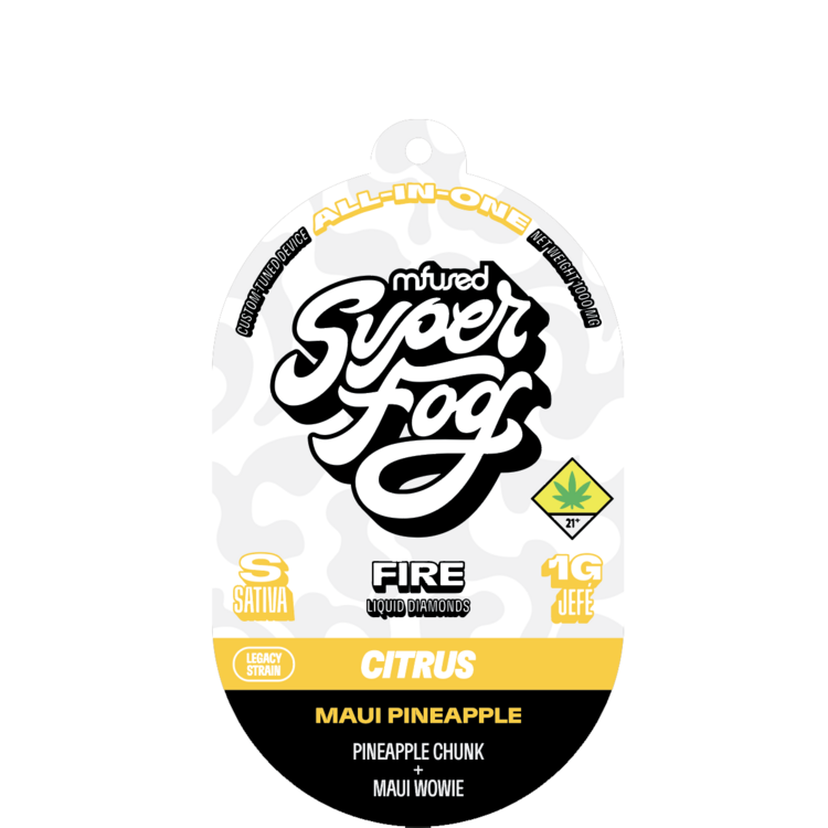Photograph of product: Super Fog Fire Jef Maui Pineapple Disposable VAPE