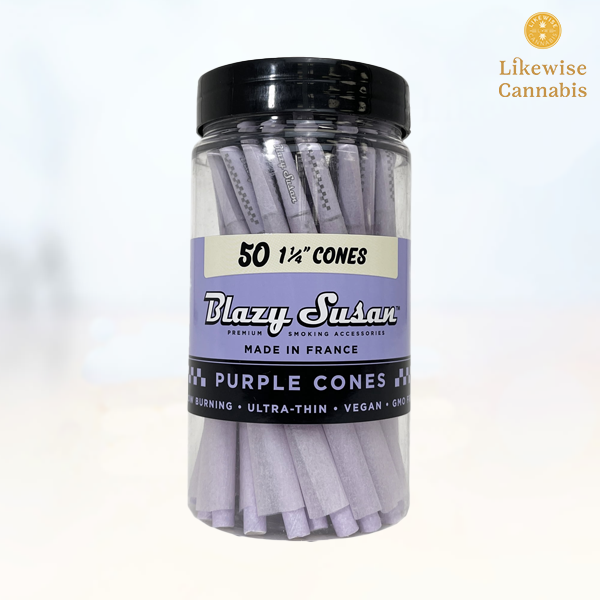 Photograph of product: 50-PACK PURPLE 98MM SLOW BURNING CONES