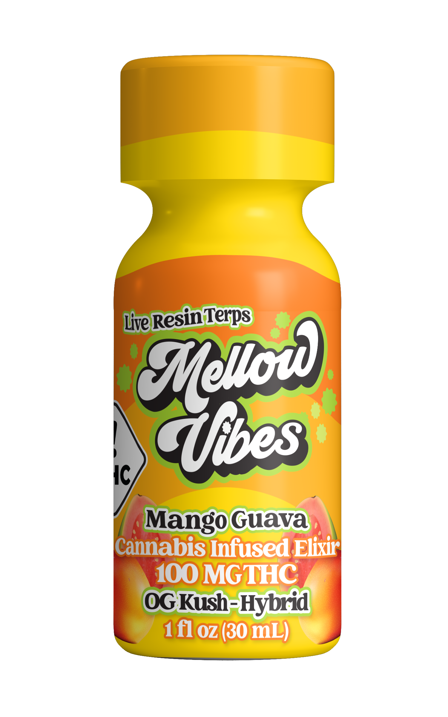 Photograph of product: Mellow Vibes Mango Guava Mojo Elixir 100mg