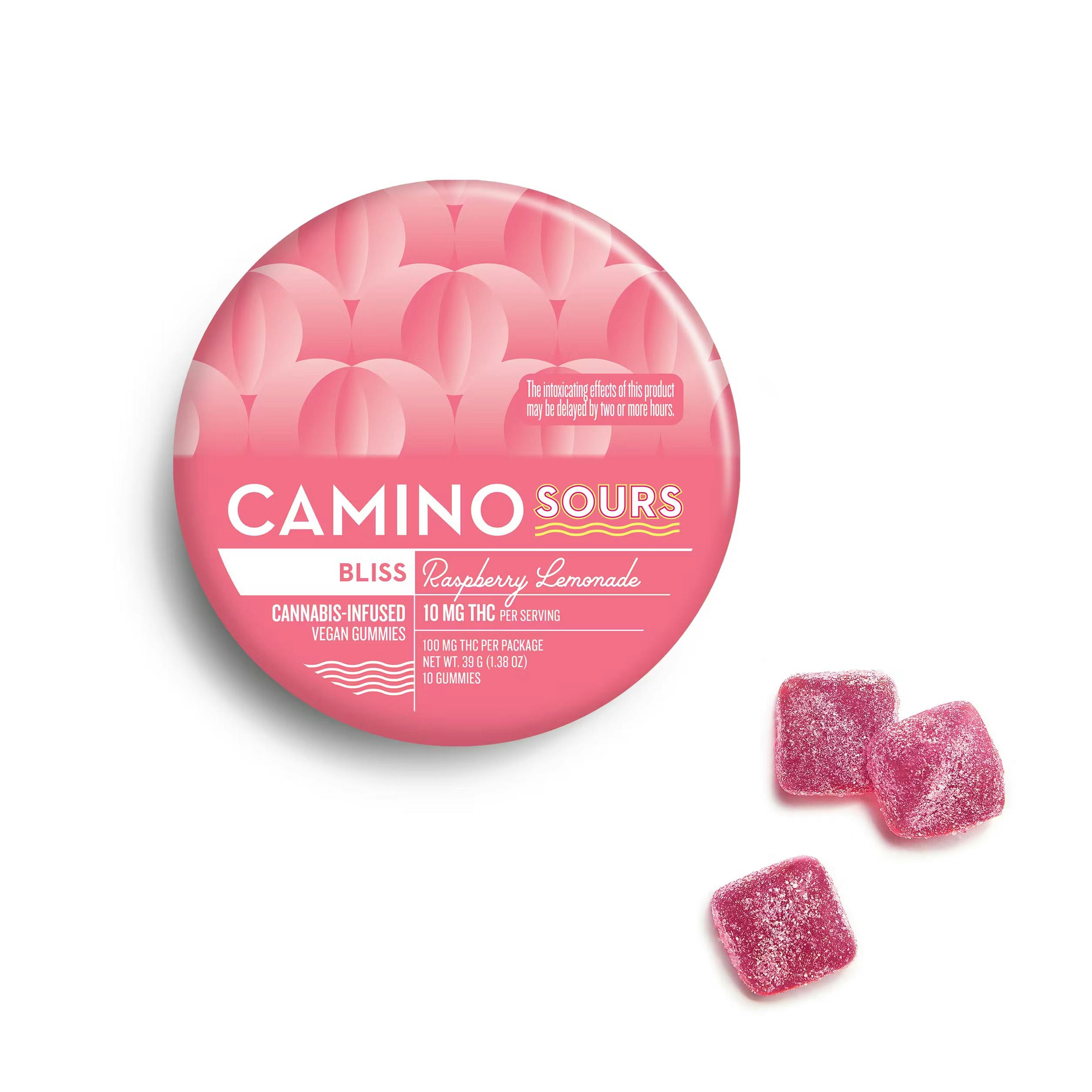Photograph of product: Camino Sours Raspberry Lemonade - 100mg