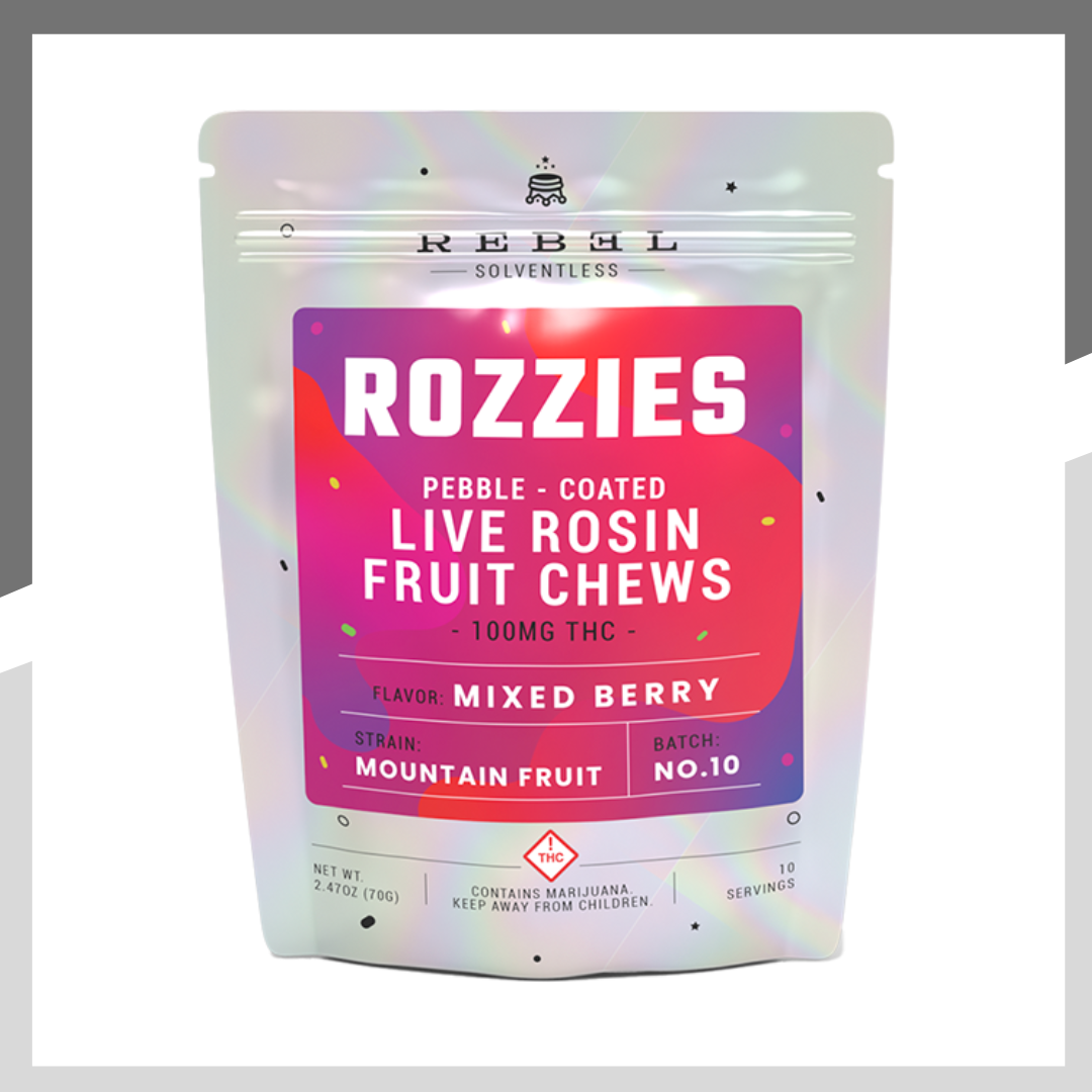 Photograph of product: Mixed Berry Rozzies | Candy | 10pk | 100mg