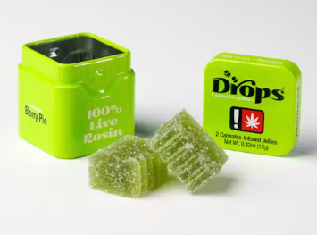 Photograph of product: Drops | Lime Single Gummy | 100mg