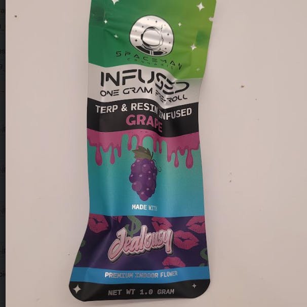 Photograph of product: Spaceman - 1g Terp & Resin Infused Pre-Roll - Grape