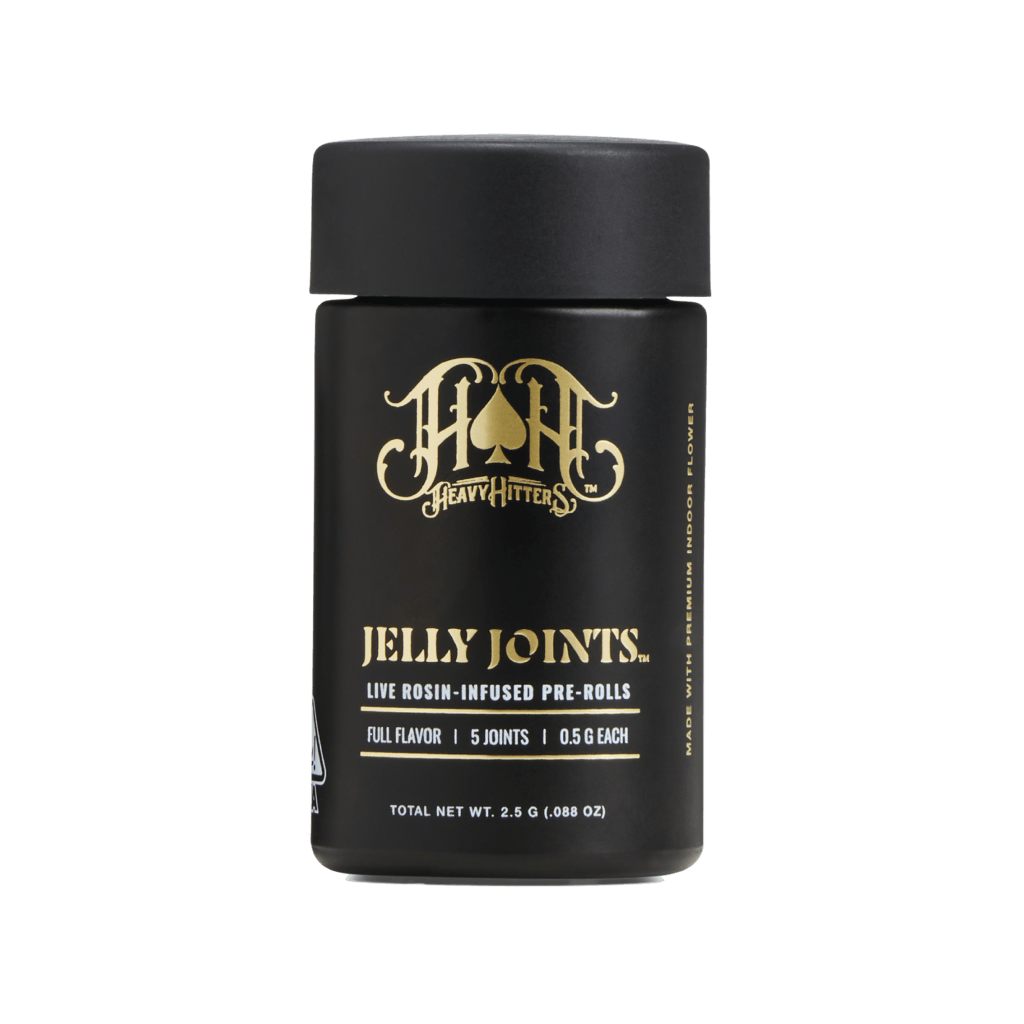 Photograph of product: Heavy Hitters - Orange Push Pop x Strawberry Jelly - 2.5G - Live Rosin Pre Roll Pack