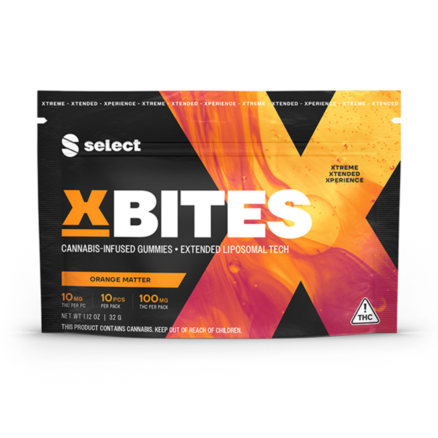 Photograph of product: Orange Matter X Bites Gummies 100mg {584}
