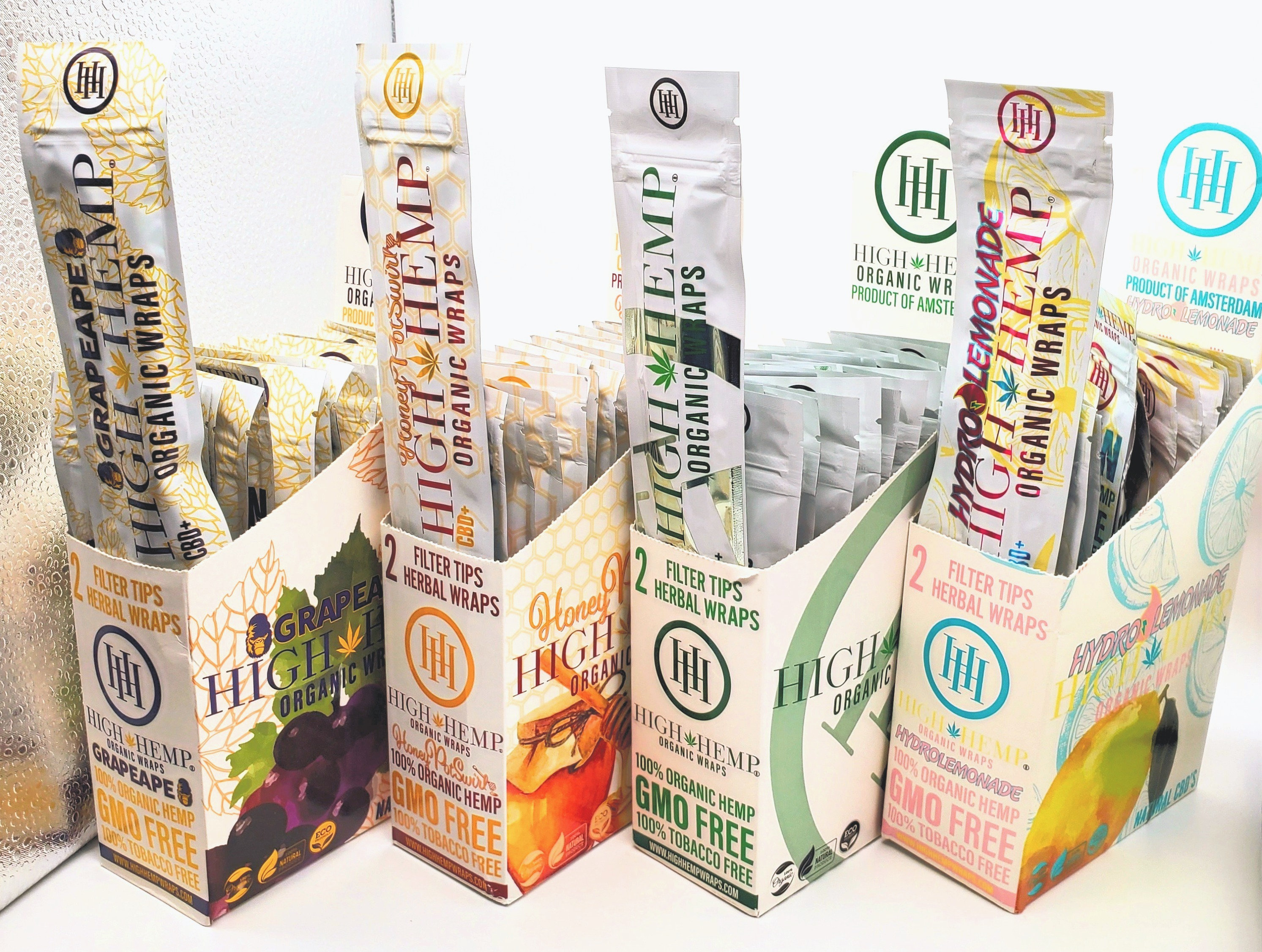 Photograph of product: High Hemp Organic Flavored Hemp Wraps 2 pack