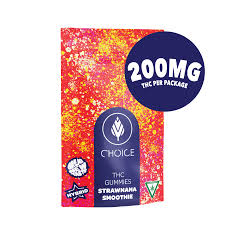 Photograph of product: AU Choice: Strawnana Smoothie 200MG Gummie