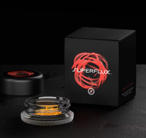 Photograph of product: Superflux | Concentrates | Cured Resin | Scarlet Fire Sugar | 1g-Oui'd