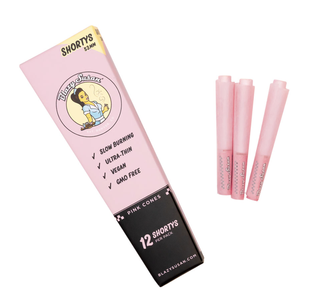Photograph of product: Blazy Susan | Pre Roll Cones Shorty Size 53mm | 12pk