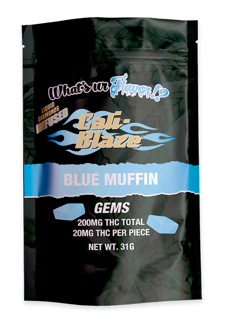 Photograph of product: Cali Blaze | Blue Muffin | 200mg Gummies