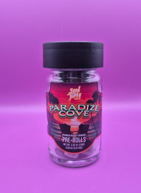 Photograph of product: 3.5g 7pk Pre-Rolls - Paradize Cove - Seed Junky