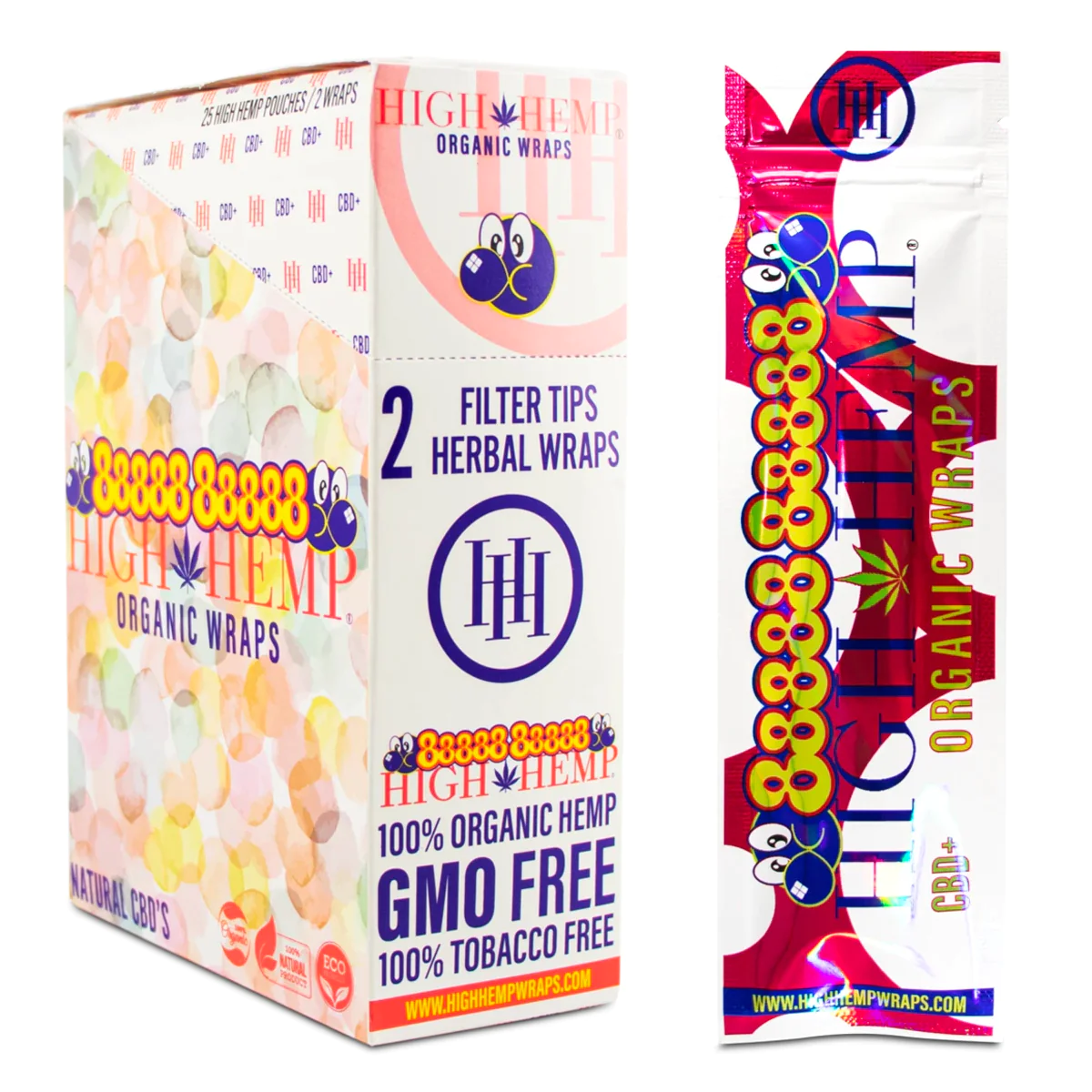 Photograph of product: High Hemp Wraps HUBBA BUBBA 2pk