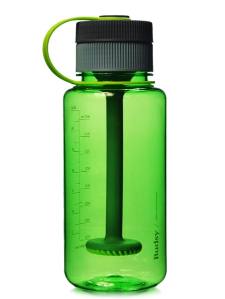 Photograph of product: Budsy Water Bottle Bong | Color: Emerald