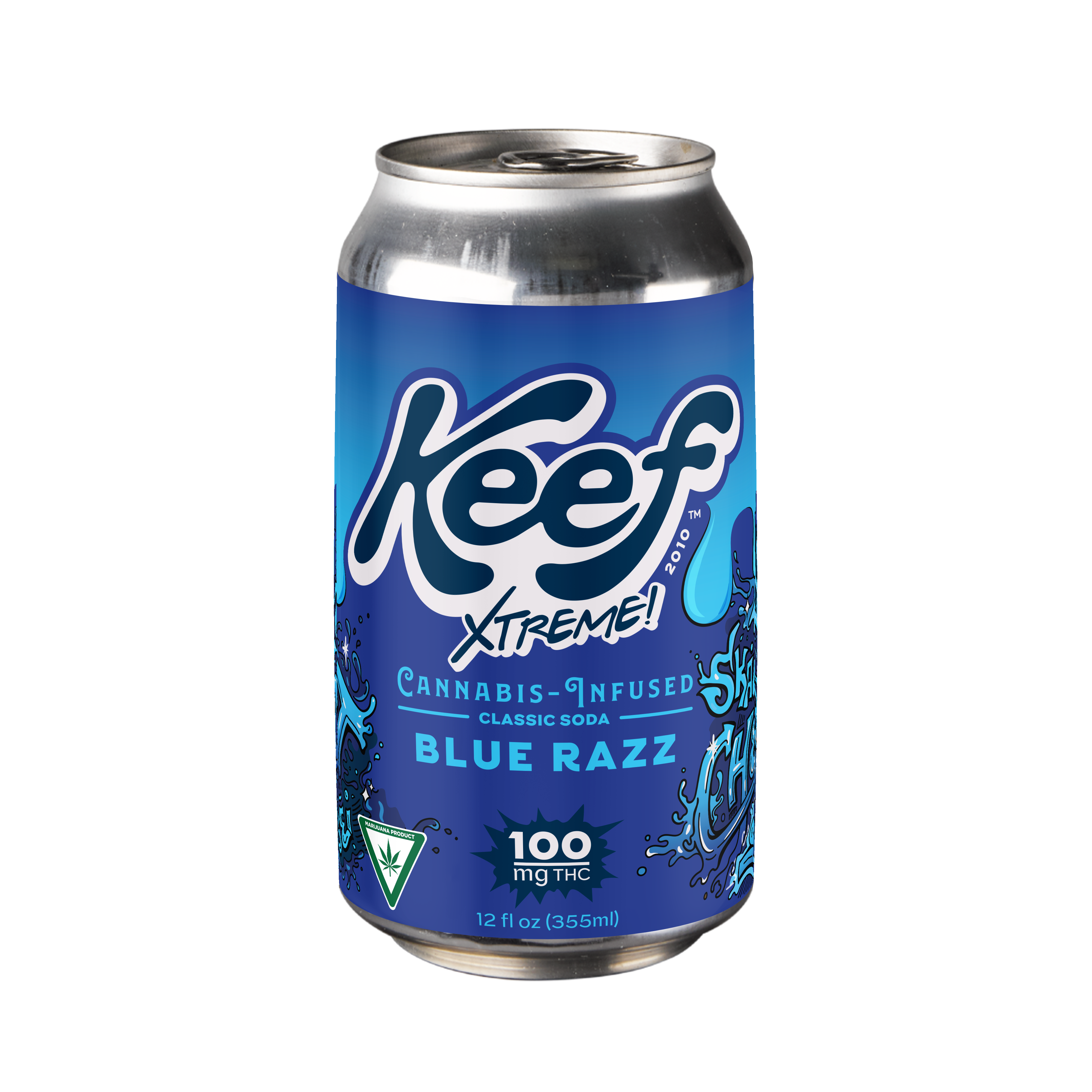 Photograph of product: 100MG BLUE RAZZ INFUSED SODA