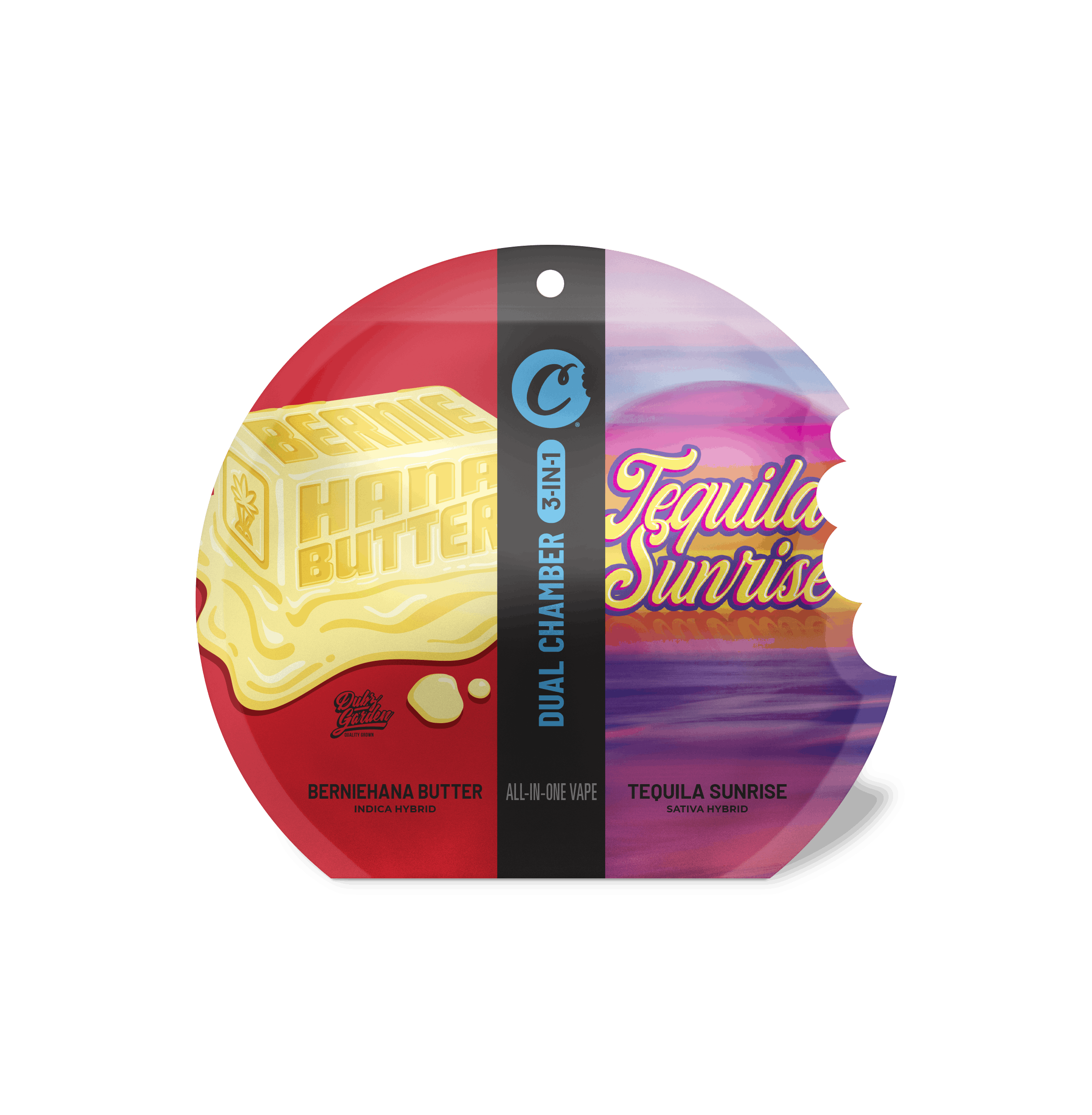 Photograph of product: Berniehana Butter & Tequila Sunrise I 3-in-1 Disposable I 2g I Cookies