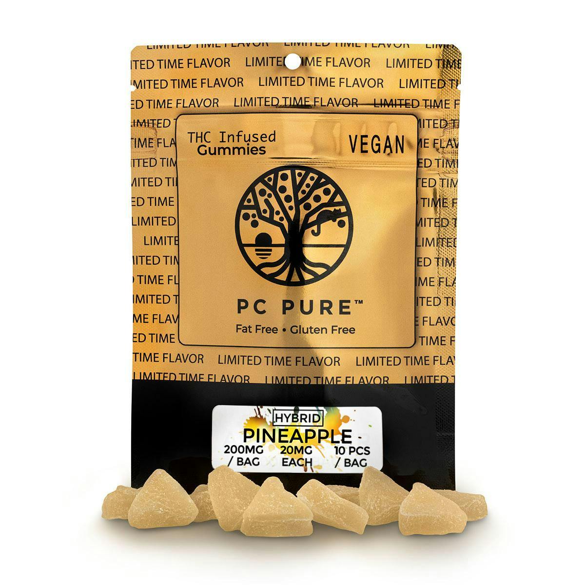 Photograph of product: Monster X - Pineapple 200mg- 20mg/PC Gummies