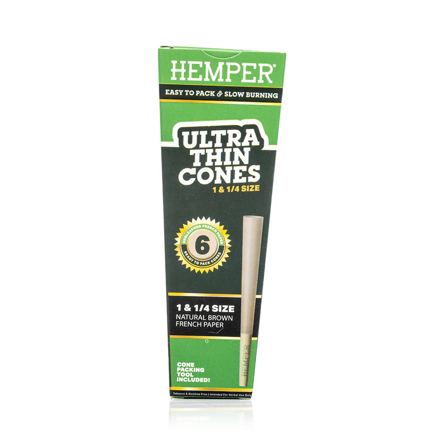 Photograph of product: Accessories | Hemper | Paper Cones | Unbleached - French Brown  1 1/4 | 6pk