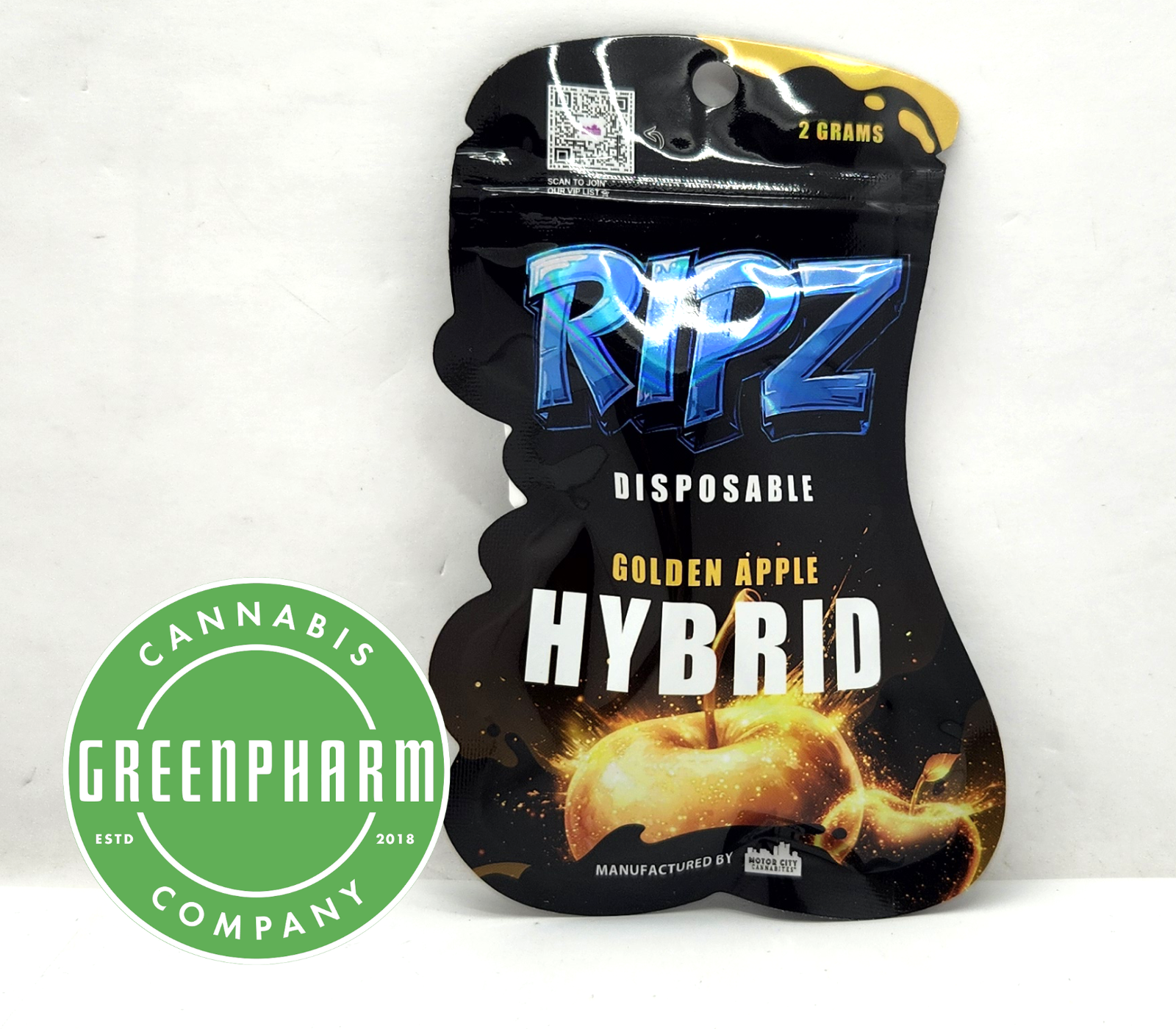 Photograph of product: Disposable Vape | RIPZ |  Golden Apple