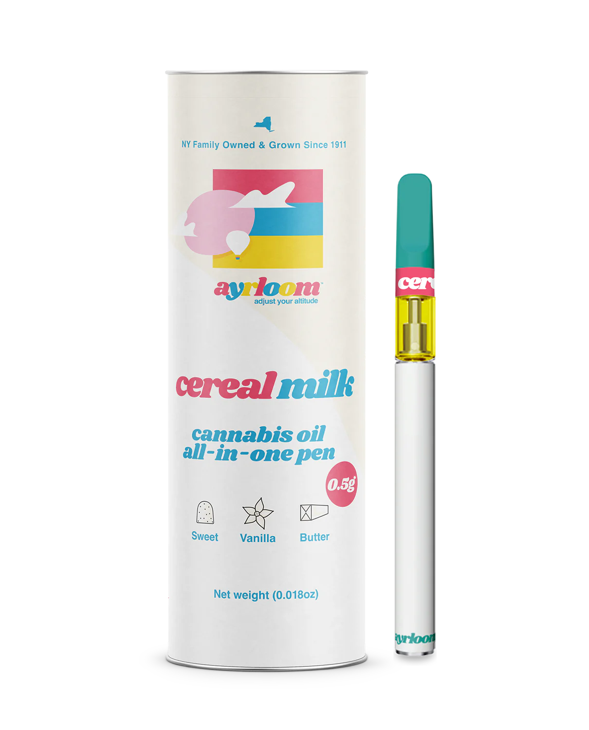 Photograph of Product: Ayrloom AU- Vape 0.5g AIO - Cereal Milk
