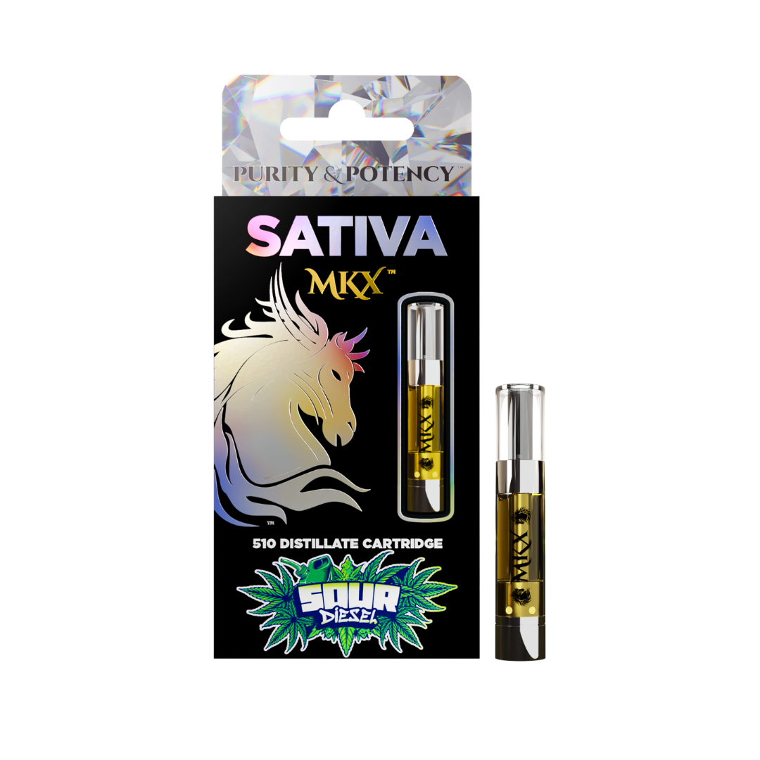 Photograph of product: MKX | SOUR DIESEL | SATIVA | 510 CARTRIDGE | 1G | REC