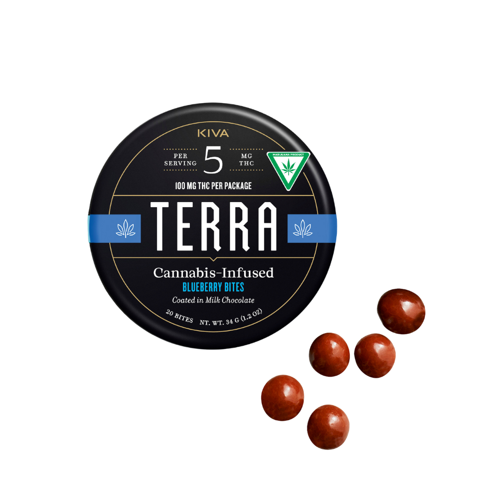 Photograph of product: Terra - 100mg Bites - Blueberry