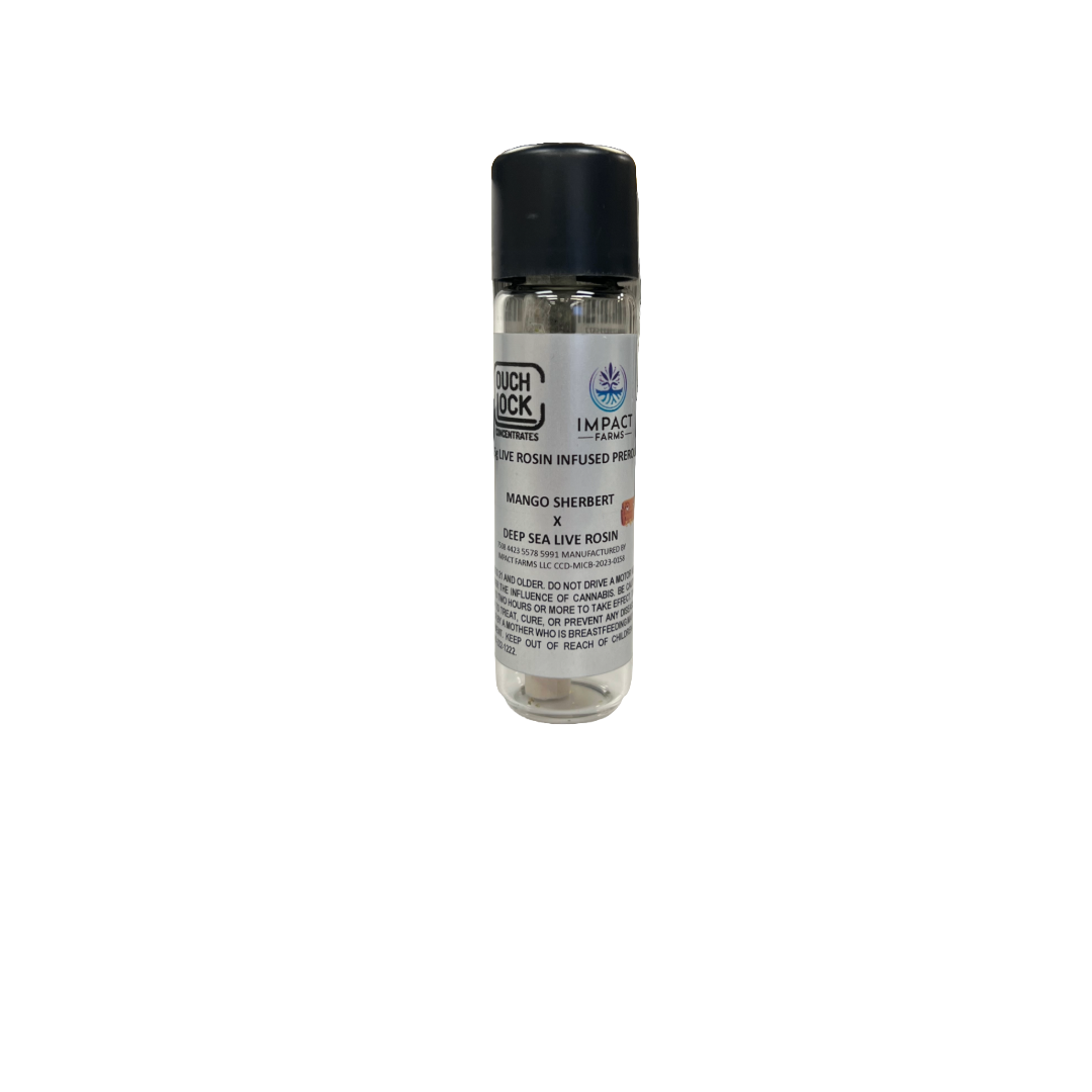 Photograph of product: Impact Farms .75g Infused Preroll - Critical Kush x Peanut Butter Runtz