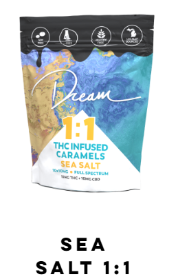 Photograph of product: Sea Salt Caramel | 1:1 | Dream Edibles