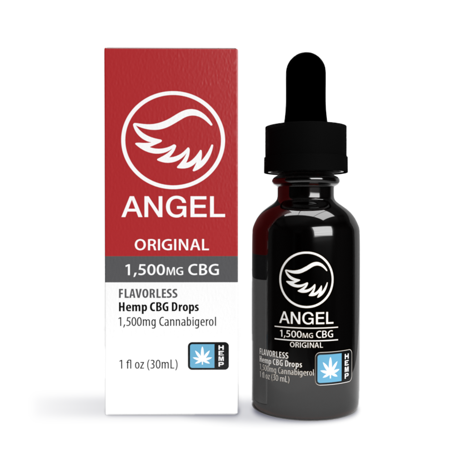 Photograph of product: Angel Drops | CBG Tincture | 1500mg | 1 fl oz | HEMP