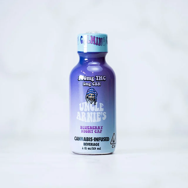 Photograph of product: Beverage - Uncle Arnie's - Blueberry Nightcap (I) - 4:1 TH-oui:CBN 125mg (2oz)