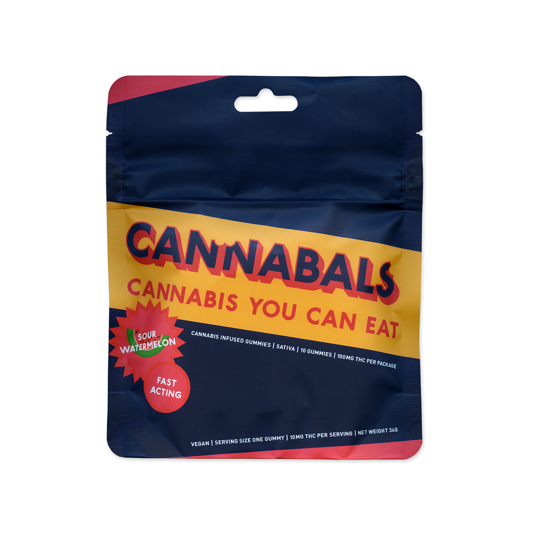 Photograph of product: Cannabals | Sour Watermelon | 100mg
