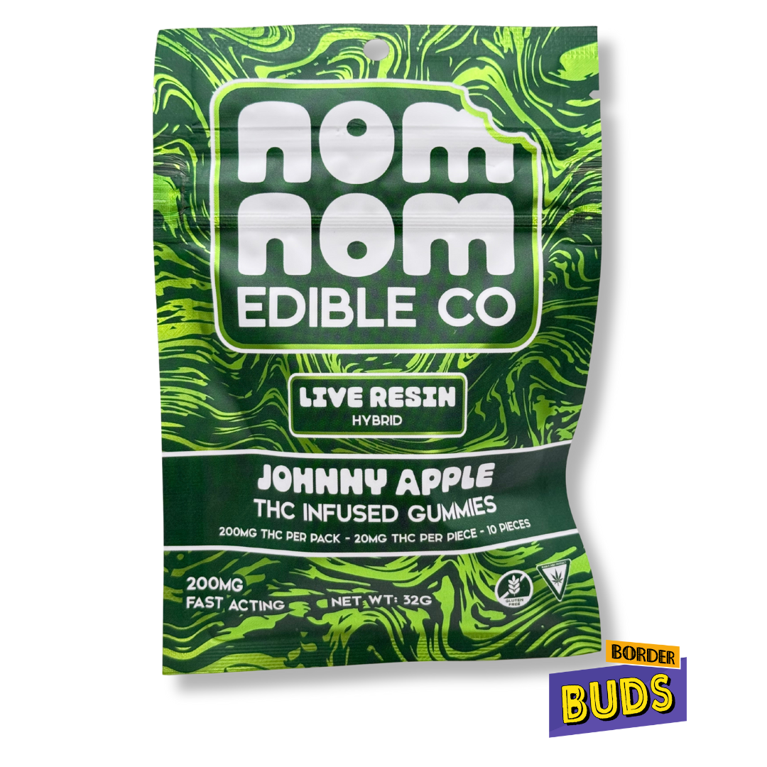 Photograph of product: Johnny Apple | Nom Nom | 200mg | Live Resin Gummies