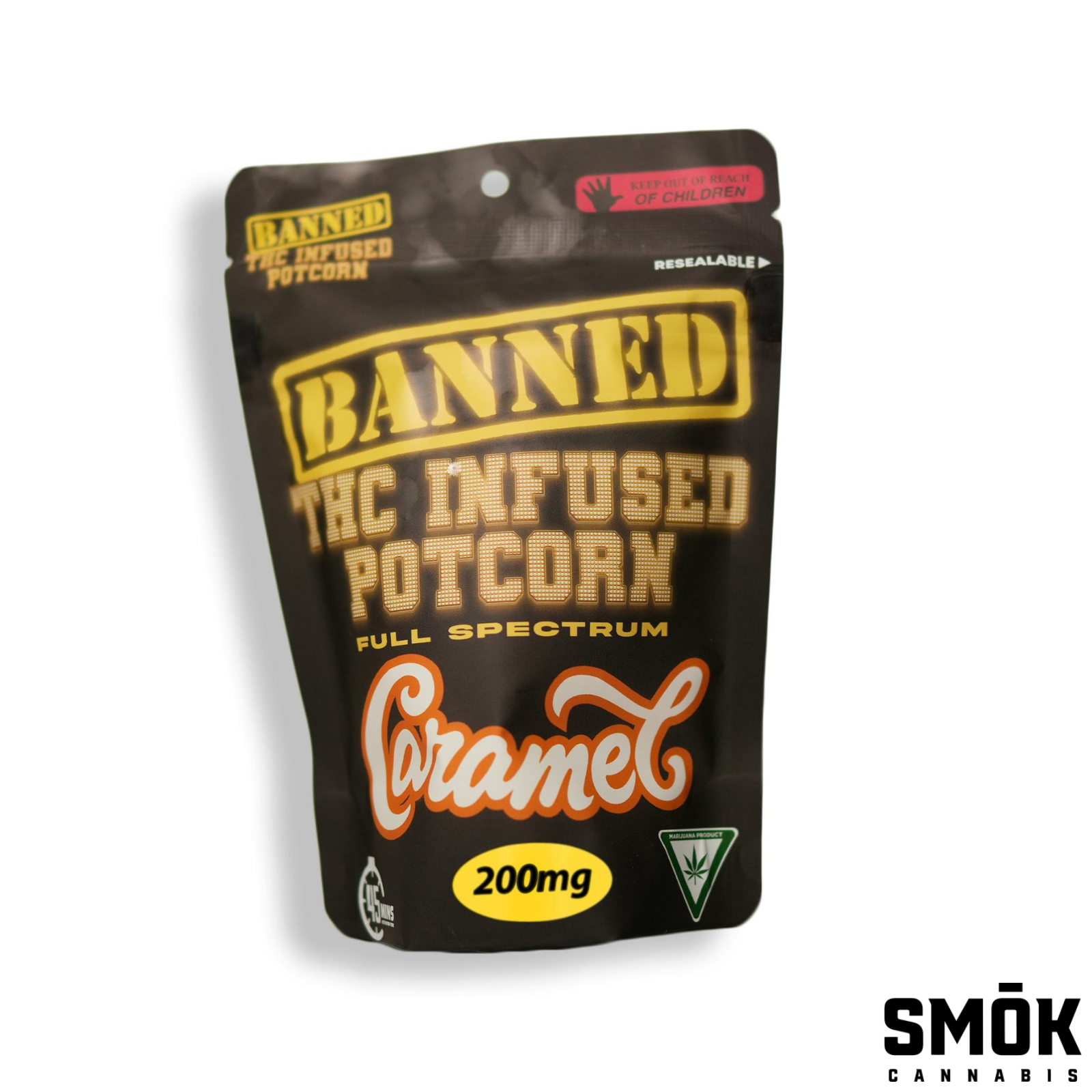 Photograph of product: Banned Potcorn Caramel 200mg