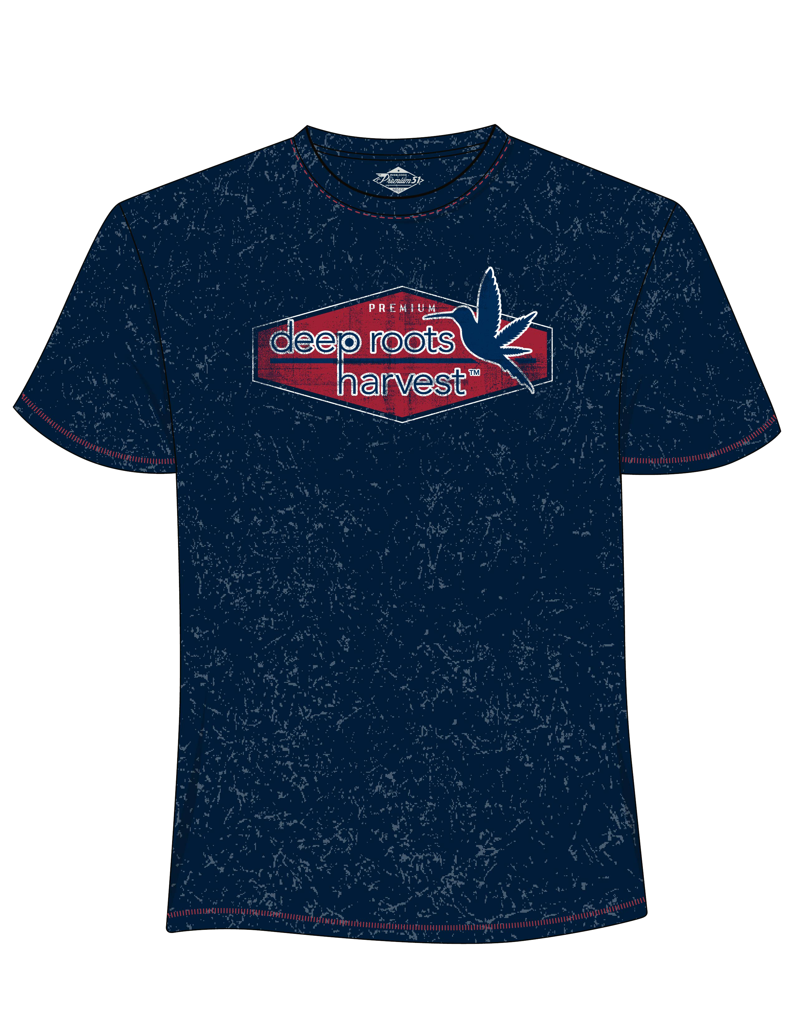 Photograph of Product: Icon Can Label S/S Navy Tee - Small - R221A