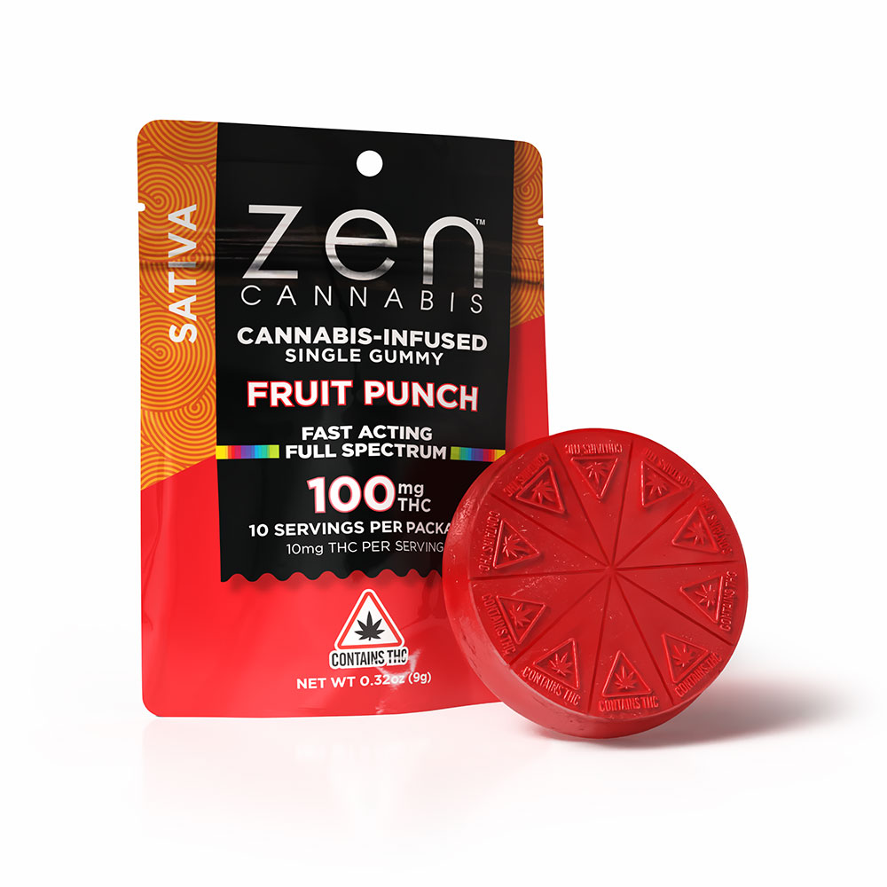 Photograph of product: Zen | Fruit Punch (S) Full Spectrum Gummy | 1ct 100mg