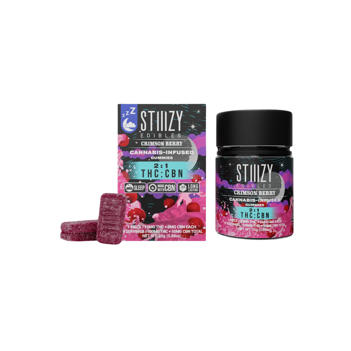Photograph of product: Crimson Berry Gummies 100mg (10-Pack | 10mg Each)
