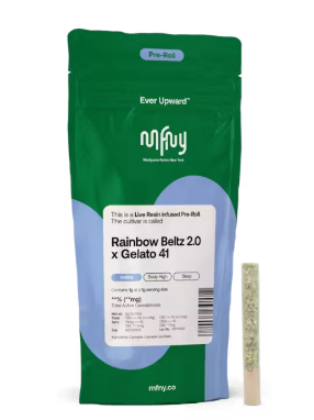 Photograph of product: MFNY | Rainbow Beltz 2.0 x Gelato 41 | Resin Infused PreRoll