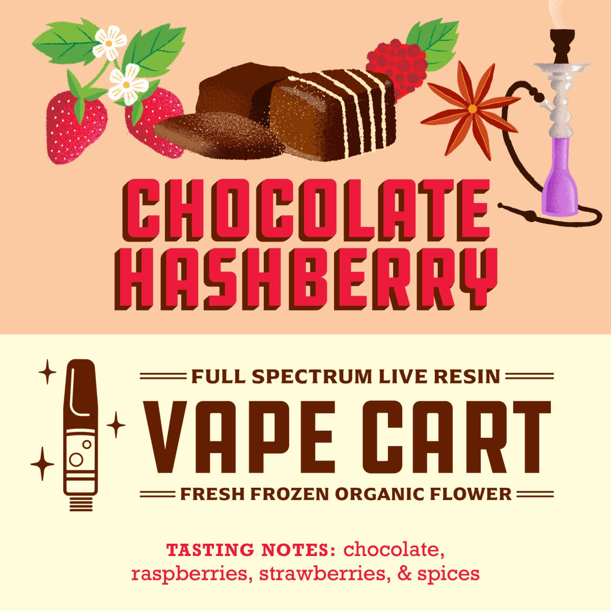 Photograph of Product: Chocolate Hashberry Live Resin Cartridge | 1g - Paper Crane