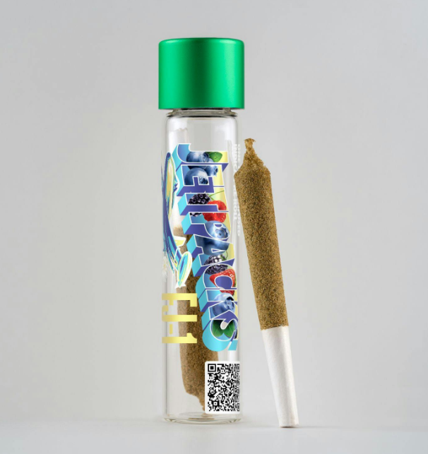 Photograph of product: Jetpacks | FJ-1 | Blueberry Kush Infused pre-roll