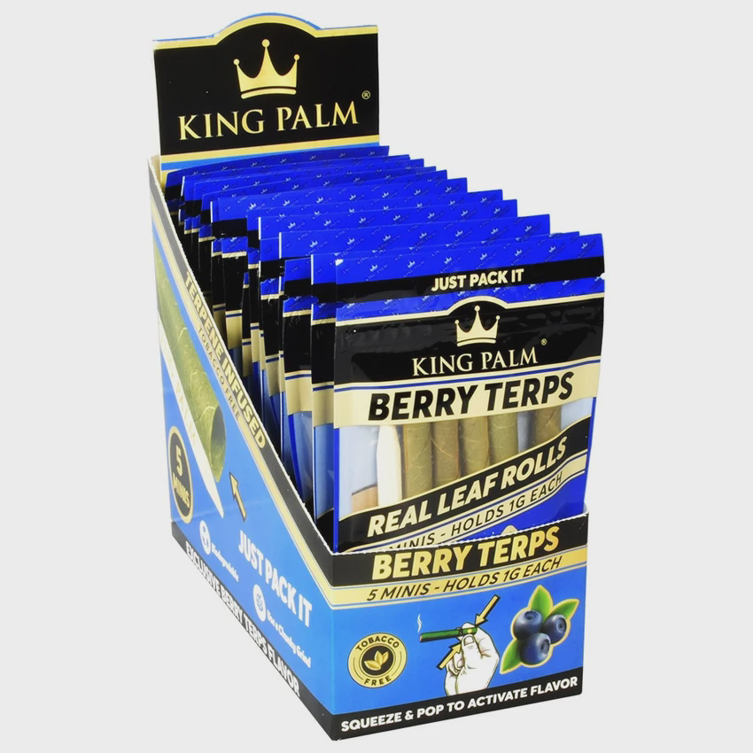 Photograph of product: King Palm Wrap Pouches | 5pc | Mini Rolls | Berry Terps